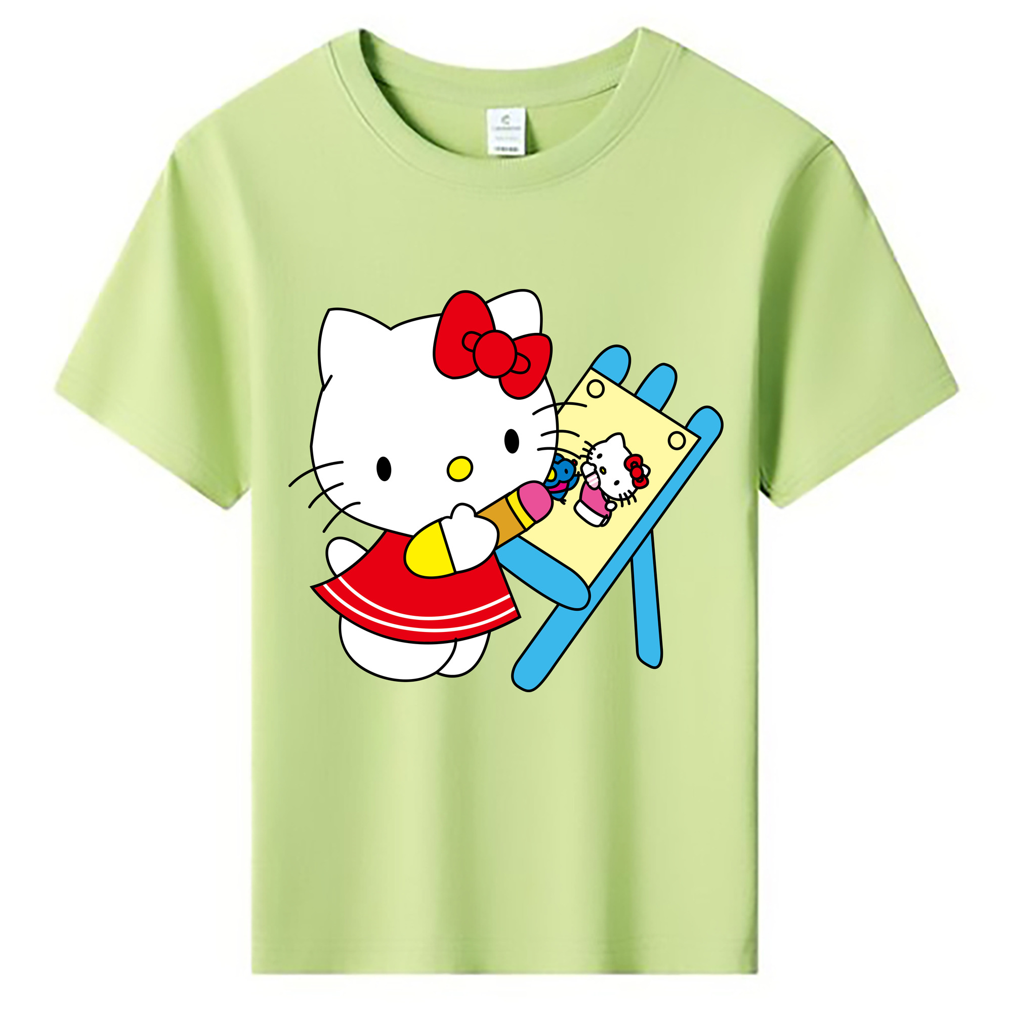 （画像用） Hello Kitty ハローキティ 綿100％キッズTシャツ（フロントプリント）